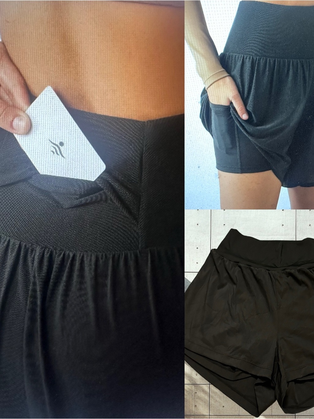 HALARA  SoftlyZero Airy Black Athletic Shorts with Hidden Pocket and High Waist